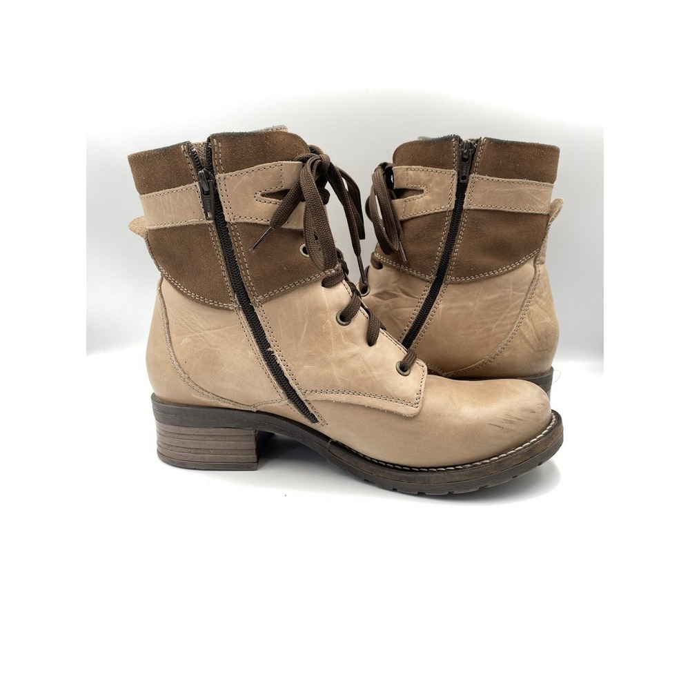 Women's DROMEDARIS "KARA" Leather Combat Booties BOOTS sz 41 (10- 10.5) - Picture 6 of 6